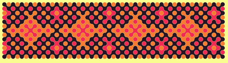 Multicolor truchet tiling connections illustration