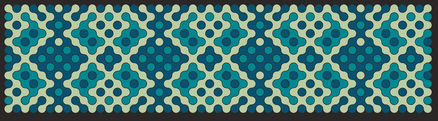 Multicolor truchet tiling connections illustration
