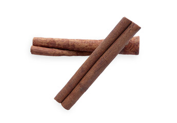 Cinnamon stick on white background with Clipping path.