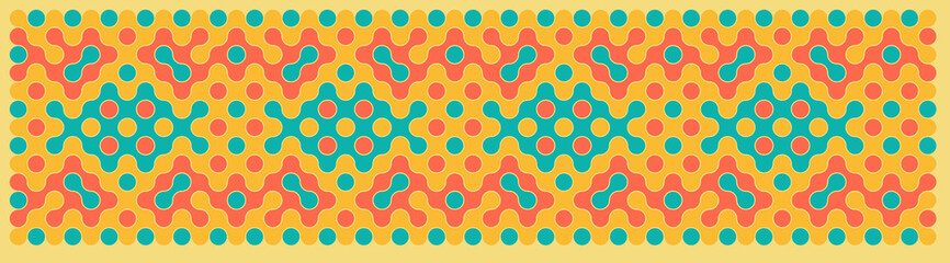 Multicolor truchet tiling connections illustration