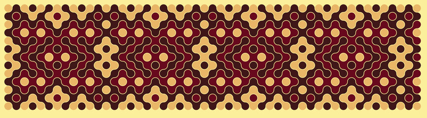 Multicolor truchet tiling connections illustration