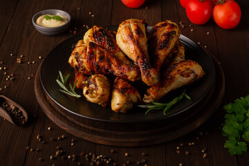 fried chicken legs on a plate