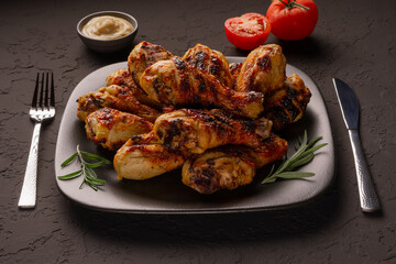 fried chicken legs on a plate