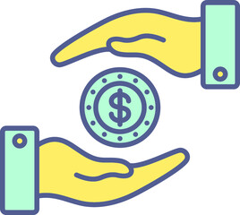 Unique Line filled Icon