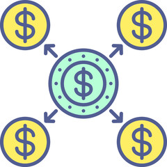 Unique Line filled Icon