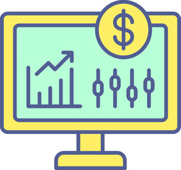 Unique Line Filled Icon