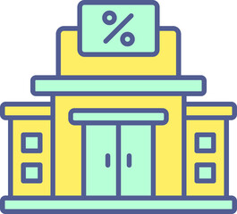 Unique Line Filled Icon