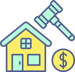 Unique Line Filled Icon