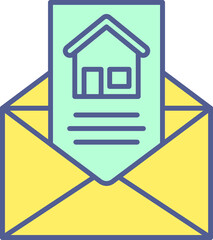 Unique Line Filled Icon