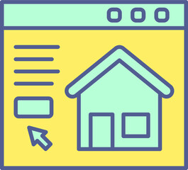 Unique Line Filled Icon