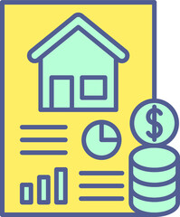 Unique Line Filled Icon