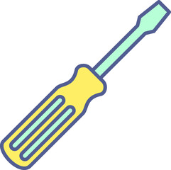 Unique Line Filled Icon