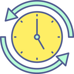 Unique Line Filled Icon