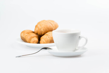 cup of coffee and croissant