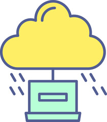 Unique Line Filled Icon