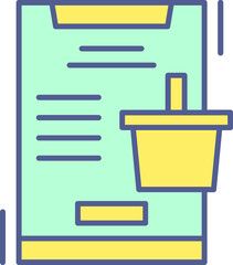 Unique Line Filled Icon