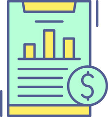 Unique Line Filled Icon