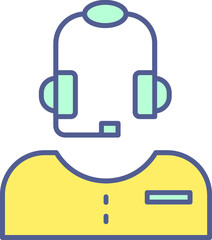 Unique Line Filled Icon