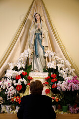 Statue of the Virgin Mary in the church of St James the Apostle, Medjugorje, Bosnia & Herzegovina