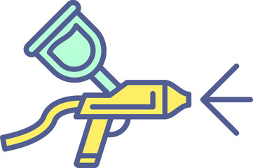 Unique Line Filled Icon