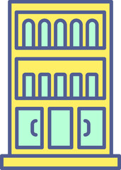 Unique Line Filled Icon