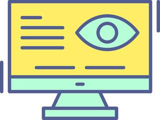 Unique Line Filled Icon