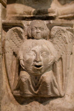 Collegiale Notre Dame (Our Lady collegiate church), Vernon, France. Angel relief