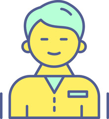 Unique Line Filled Icon