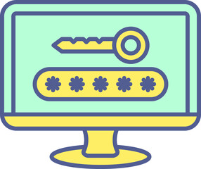 Unique Line Filled Icon