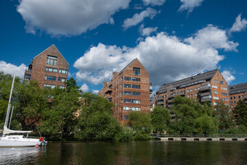 Stockholm, Sweden The eco- neighbourhood of Strandparken where all buildings are made of wood.