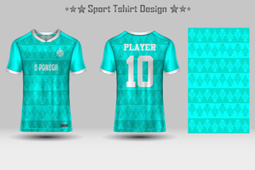 Abstract Football Jersey Geometric Pattern Mockup Template Sport T-shirt Design