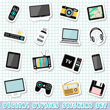 Digital device, tv and media stickers set