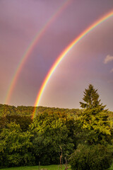 Rainbow in Le Mesnil en Ouche, France
