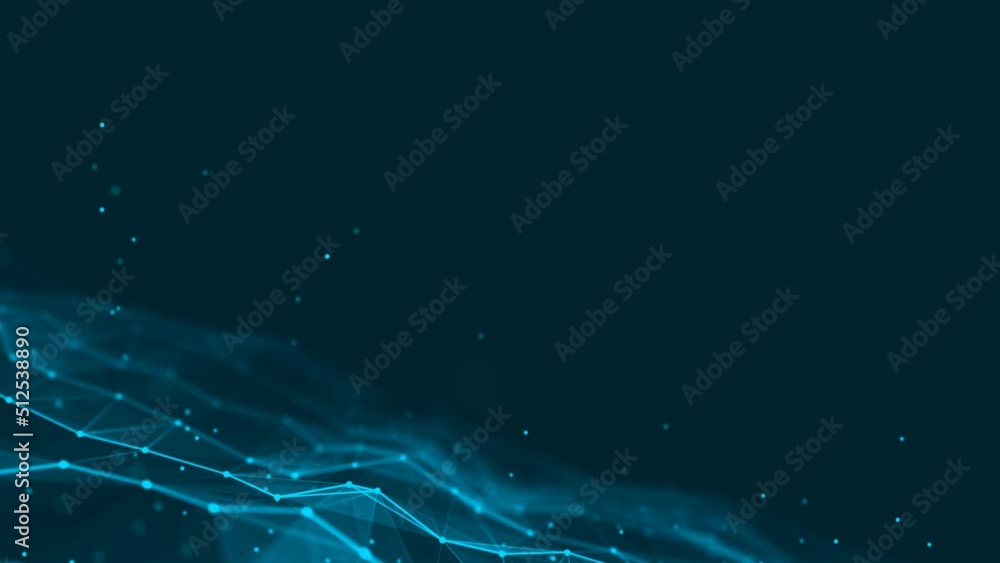 Aufkleber neon animated background frame. movement plexus glow lines, particles, dots. cosmic matter, canvas. 