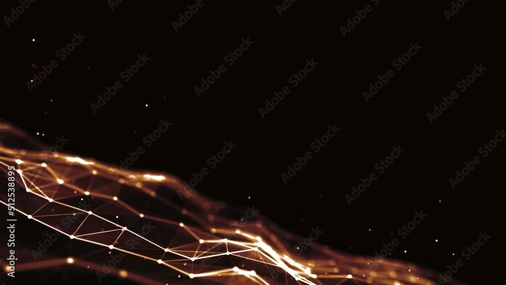 Aufkleber neon animated background frame. movement plexus glow lines, particles, dots. cosmic matter, canvas. 
