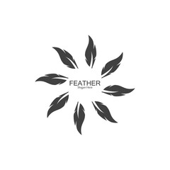 Feather logo vector template