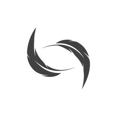 Obraz premium Feather logo vector template
