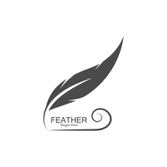 Feather logo vector template