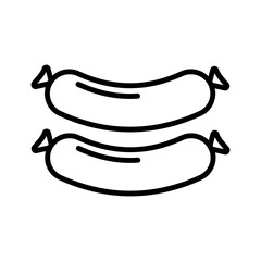 Sausage icon. Pictogram isolated on a white background.
