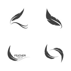 Feather logo vector template