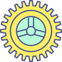 Unique Line Filled Icon