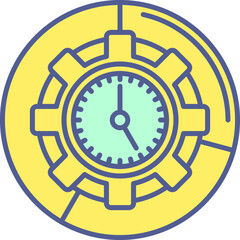 Unique Line Filled Icon