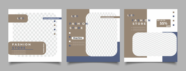 Square fashion social media post template 
