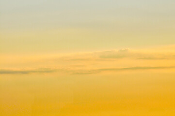 sunset over the clouds