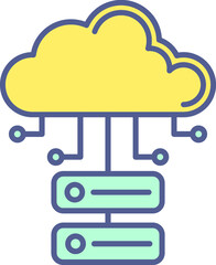 Unique Line Filled Icon