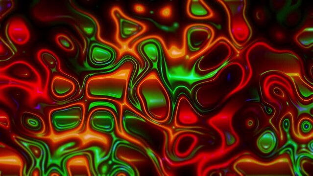 Liquid Fractual Background | Animation Modern Reflection Map Texture