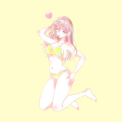 ビキニ姿のセクシーな女性