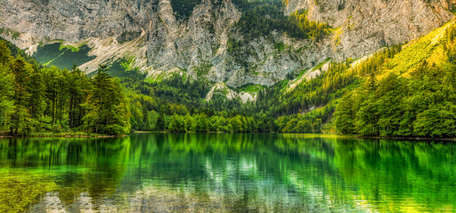 Emerald lake within the mountains in Austria
- 512543672