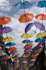 Fototapeta na wymiar Pluie de parapluie dans le Nord de la France. 