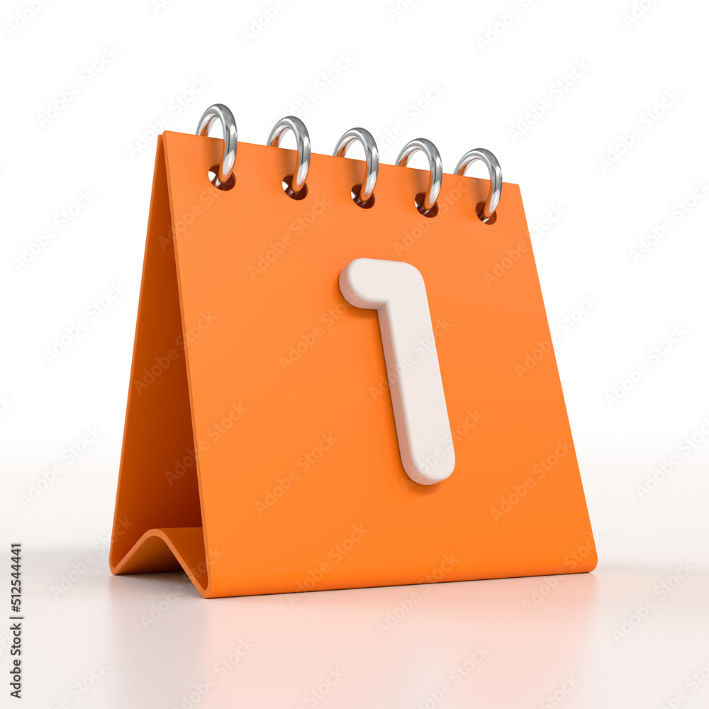 Aufkleber daily calendar plan icon with number. 3d rendering